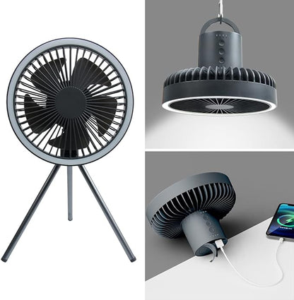  CampBreez: Portable Rechargeable Fan with Power Bank