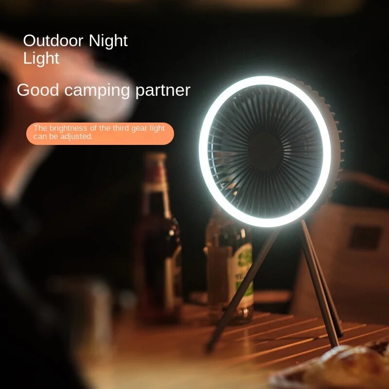  CampBreez: Portable Rechargeable Fan with Power Bank